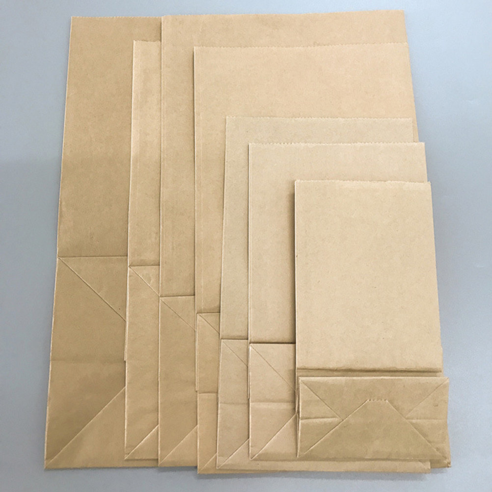 Food With Snacks - 100Pcs Kraft Paper Food Grade Open