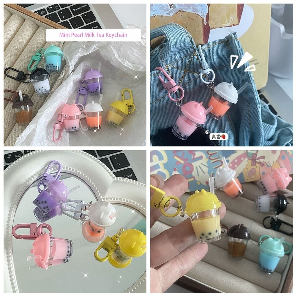 Food Zinc - Bag Pendant Mini Pearl Milk Tea