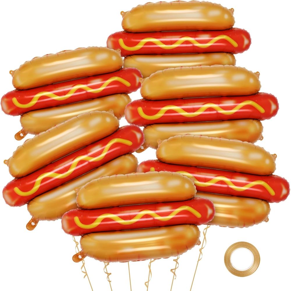 6Pcs Giant Hot Dog Balloons, F - Food Giant Snacks recension och pris