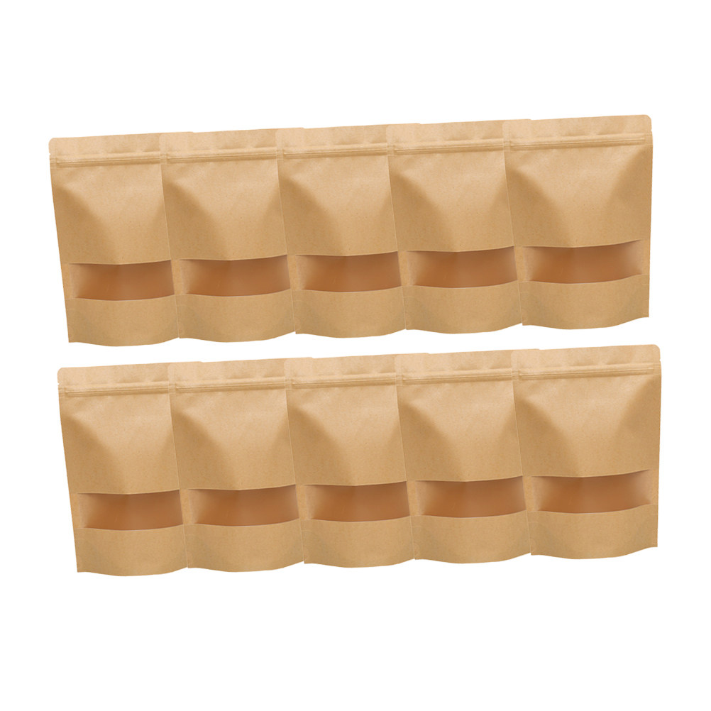 50Pcs Food Grade Kraft Stand U - Food With Snacks recension och pris