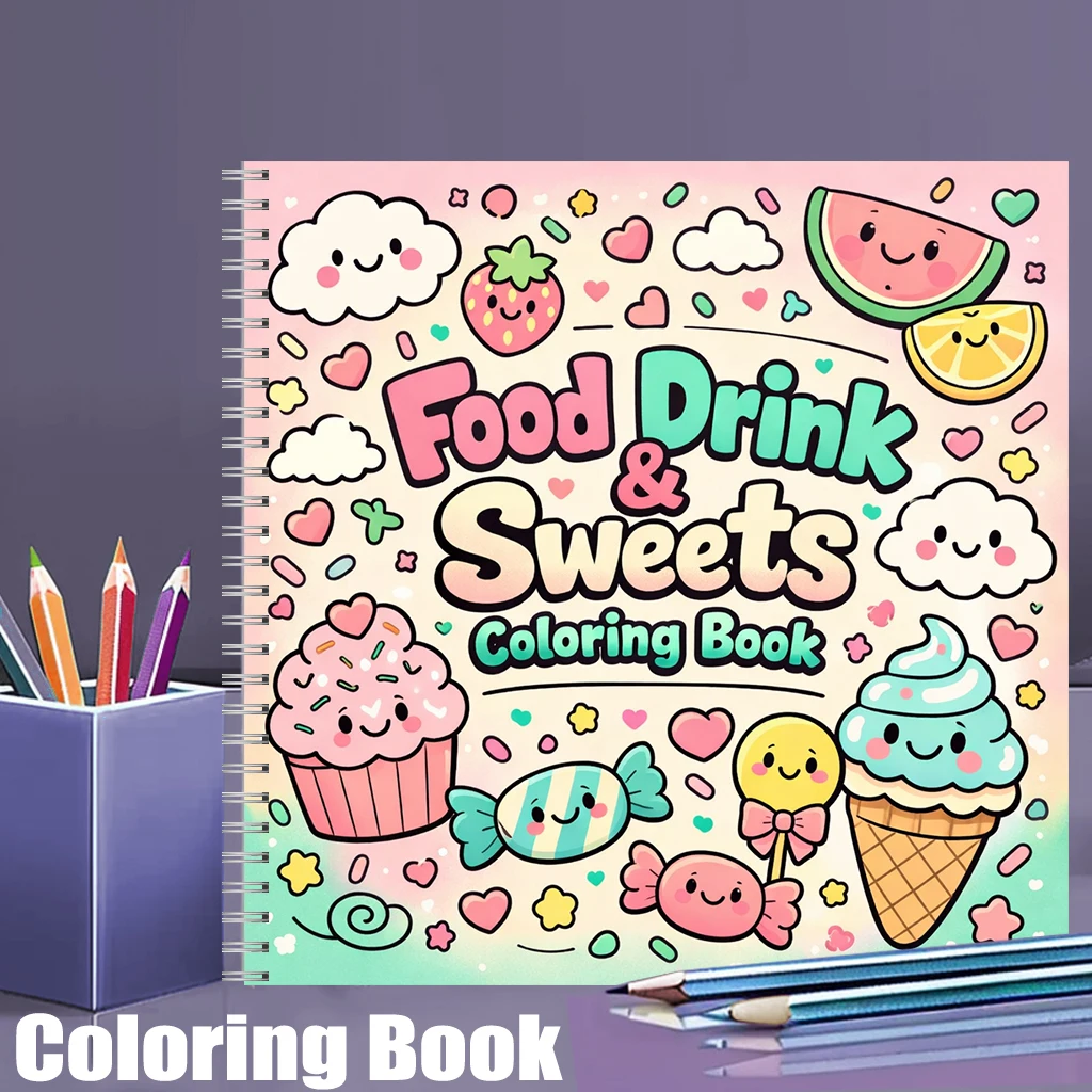 Coloring Book FOOD DRINK & SWE - Food Y Snacks Coloring Book recension och pris