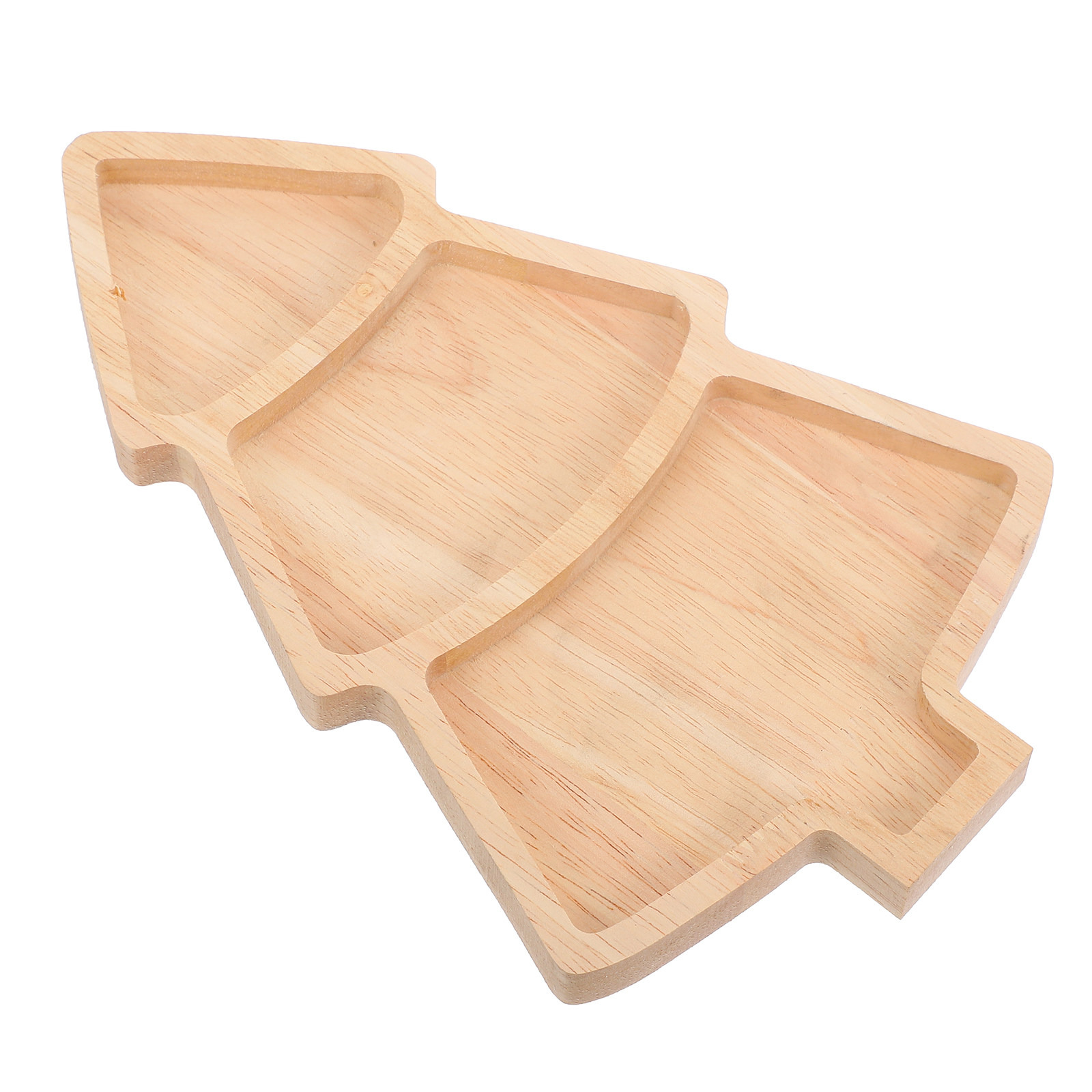 Xmas Tree Shaped Wood Plate La - Xmas Food Snacks recension och pris