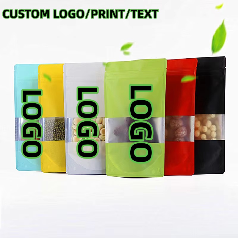 100PCS Foil Window Ziplock Bag - Xmas Food Snacks recension och pris