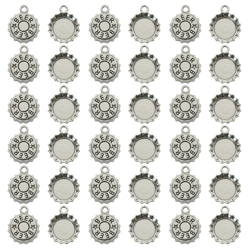 15PCS Antique Silver Plated Be - Food Zinc recension och pris
