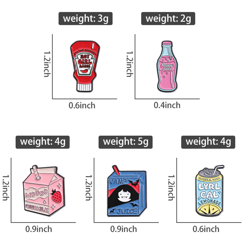 Delicious Food Enamel Pins Cus - Food Zinc recension och pris
