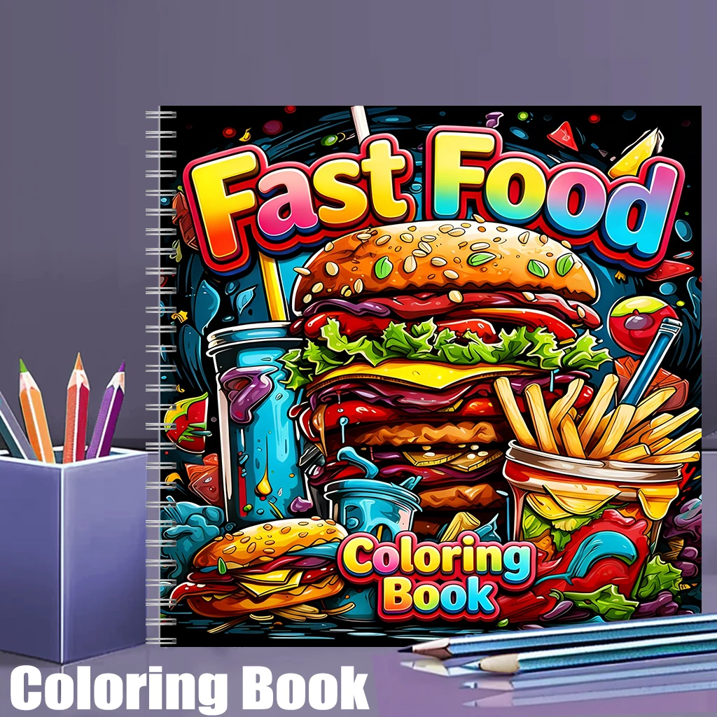 Fast Food Coloring Book for Ad - Food Y Snacks Coloring Book recension och pris