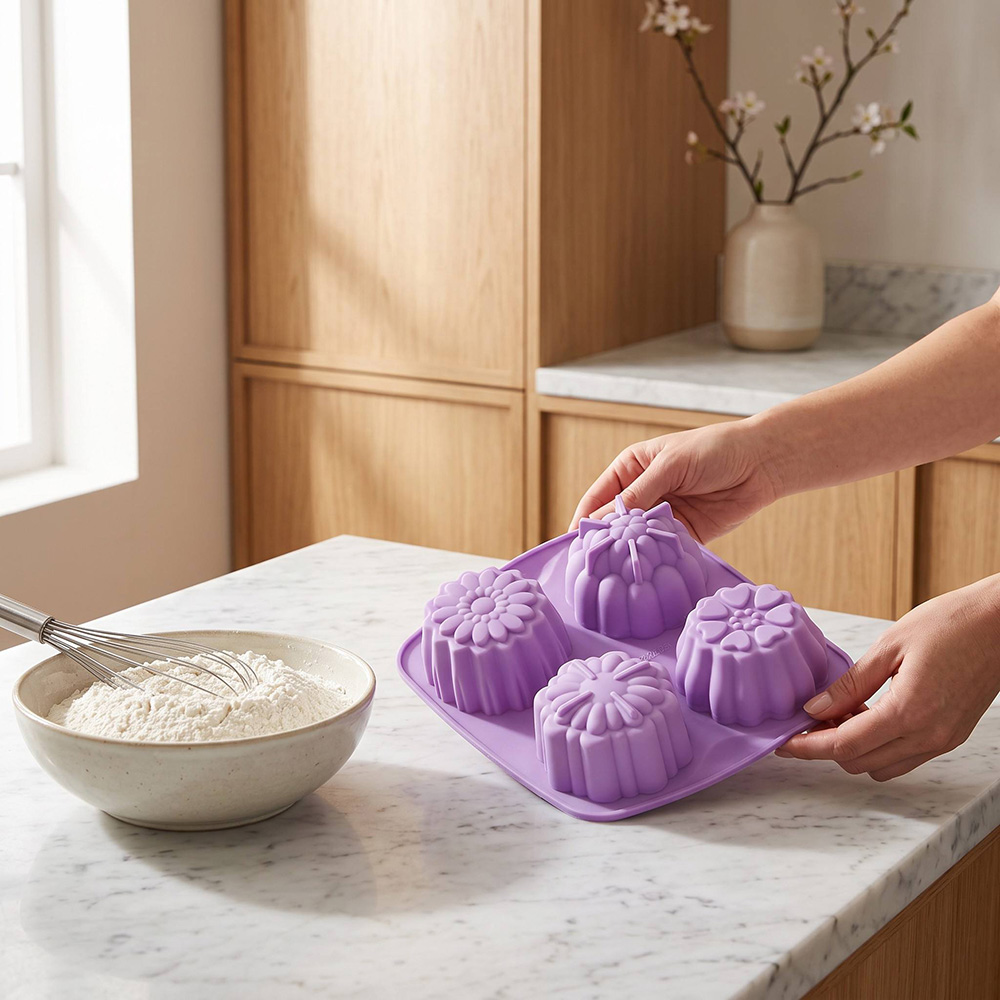 BPA Free 4-Hole Flower Shaped  - Food Snacks Healthy recension och pris