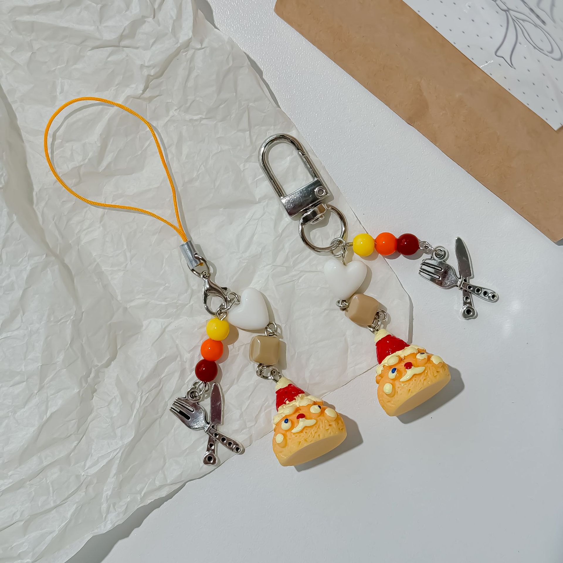 New Cute Cream Puff Bag Pendan - Food Zinc recension och pris